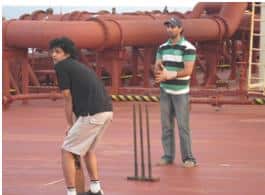 Cricket playing cricket on VLCC