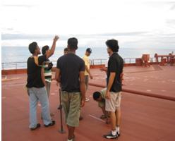 toss playing cricket on VLCC