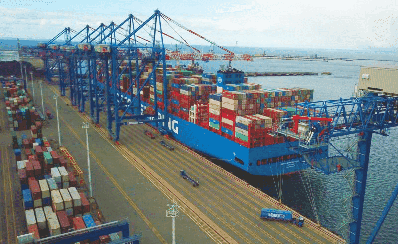 Ship docked at DCT Gdansk