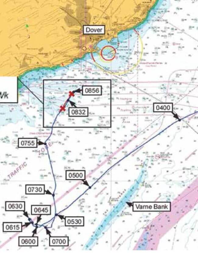 Blown sideways and then collision