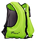 NAXER Inflatable Buoyancy Jackets Vests for Adults Kayak Kayaking Suit 90-200 lbs Easy Snorkeling Swimming Boating Paddleboarding Water Sports