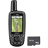 Garmin GPSMAP 64st Worldwide Handheld GPS with1 Yr. Birdseye Subscription and Preloaded TOPO U.S. 100K Maps + 32GB MicroSD Memory Card Bundle