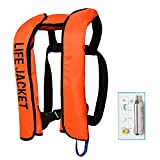 Summer Mae Inflatable Life Jacket, Automatic/Manual Inflatable PFD Life Vest for Adults,Auto Orange