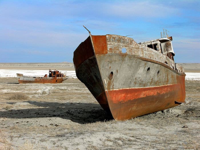 Aral sea drying