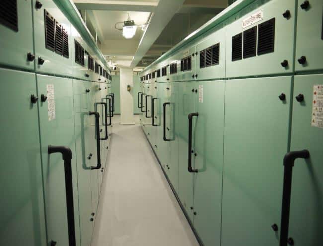 Battery room on ship