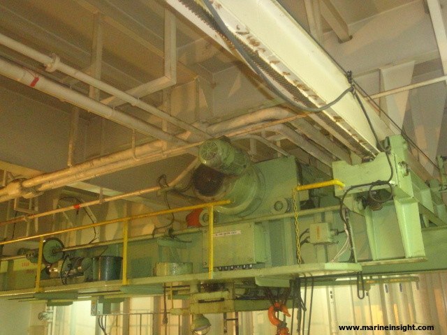 Engine room crane