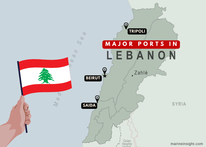  Ports in Lebanon Map