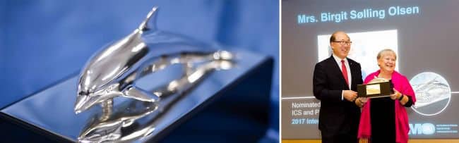 International Maritime Prize presented to Mrs. Birgit Sølling Olsen