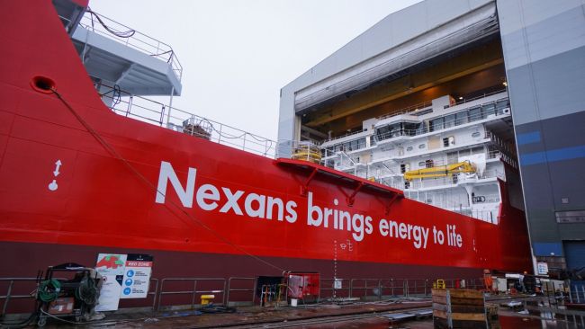 Cable laying vessel Nexans Aurora at Ulstein Verft
