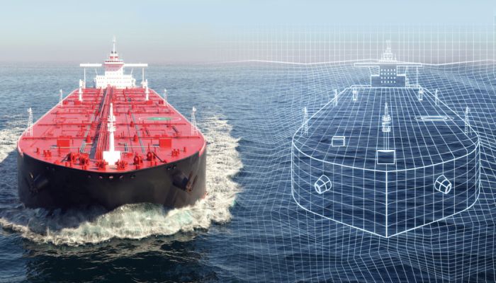 oil tanker floating in the ocean, 3d illustration