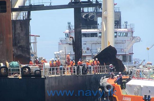 Salvage Operation Of Fire Stricken Oil Tanker 'MT New Diamond' Begins