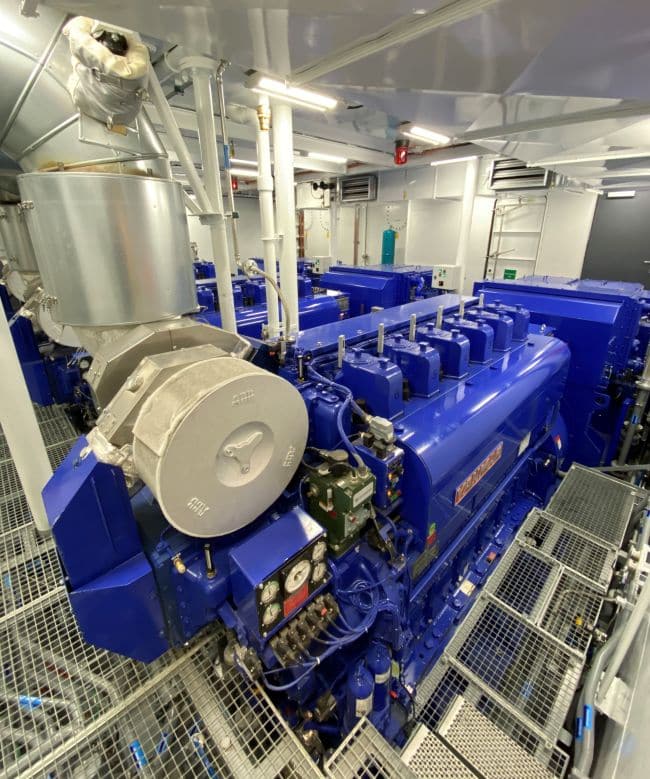 The Ro Vision hybrid live fish carrier engine room