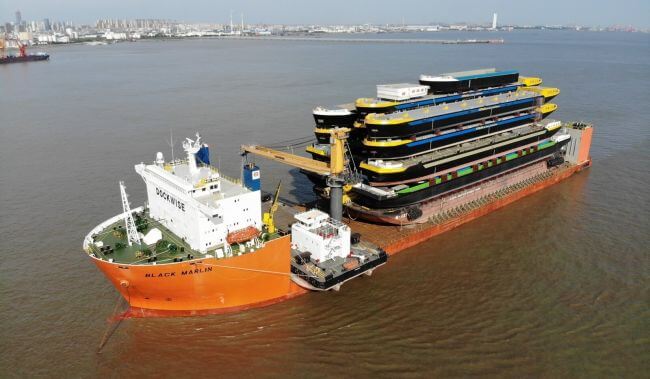 Concordia Damen ships 18 hulls from Shanghai to Rotterdam