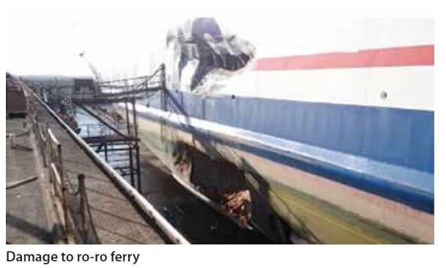 damage to roro ferry