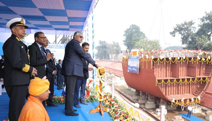 keel laying ceremony of ASW SWC Ships