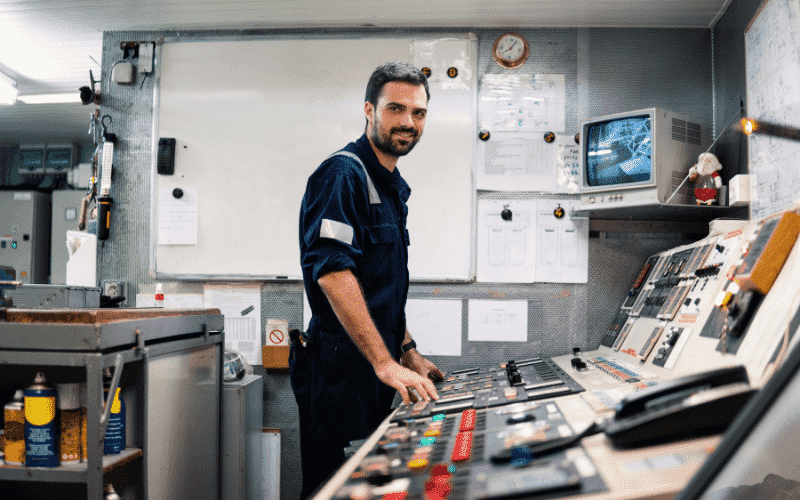 marine engineers engine room