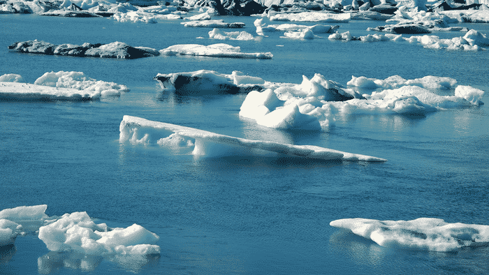 melting ice cover